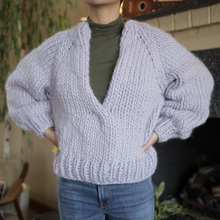 Load image into Gallery viewer, The Spins Sweater | Lilac Powder | One of a Kind Knit